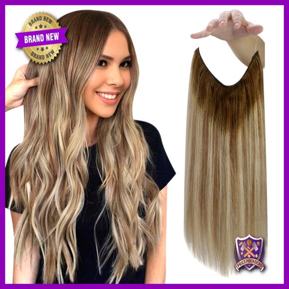 14 Inch Real Human Hair Extensions Clip In Invisible Wire 70g main image 4